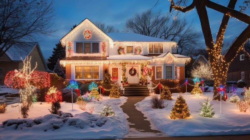 Christmas Lights Hanging in Alpharetta, GA