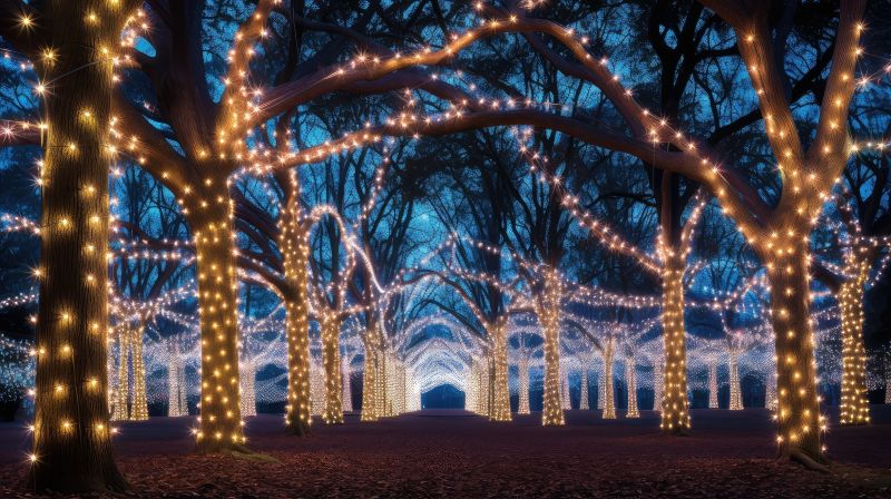 Christmas Lights Hanging in Overland Park, KS