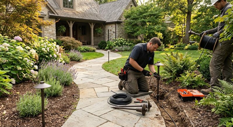 Garden Lighting Installation in Olathe, KS