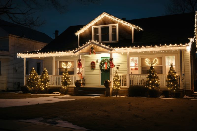 Holiday Lights Hanging in Kansas City, KS